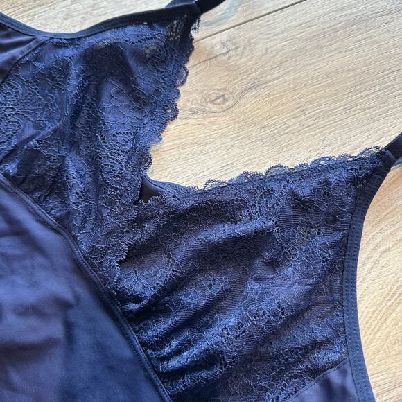 Ruby Ribbon Lace Second Skin Cami Evening Blue Style 1749 Size 40 - Picture 4 of 7